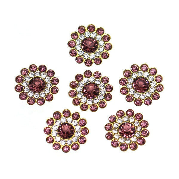 20Pcs Flower Crystal Rhinestones