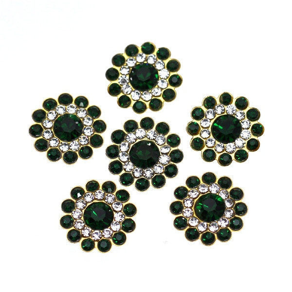 20Pcs Flower Crystal Rhinestones
