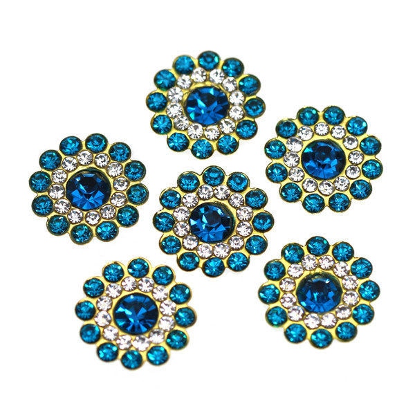 20Pcs Flower Crystal Rhinestones