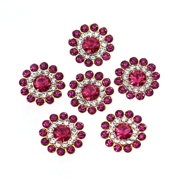 20Pcs Flower Crystal Rhinestones