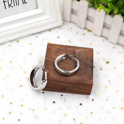 Geometric Round Big Hoop Earrings - Shopeasywear