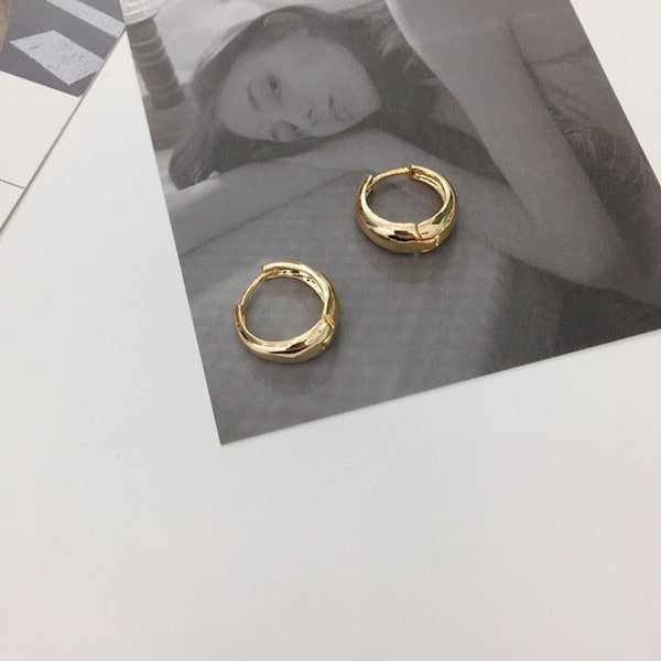 Geometric Round Big Hoop Earrings - Shopeasywear