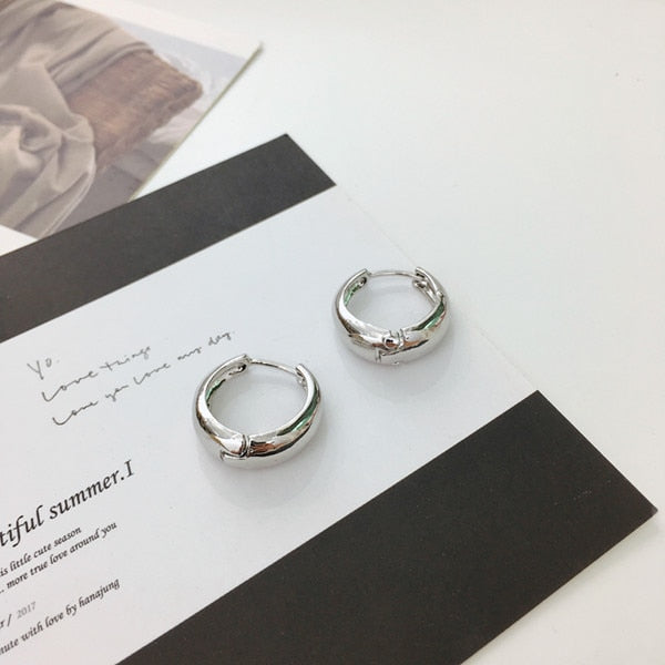 Geometric Round Big Hoop Earrings - Shopeasywear