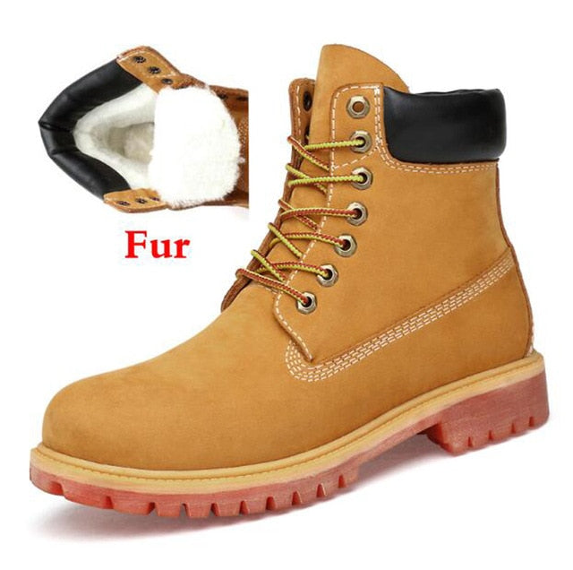 Natural Cow Leather Men Boots