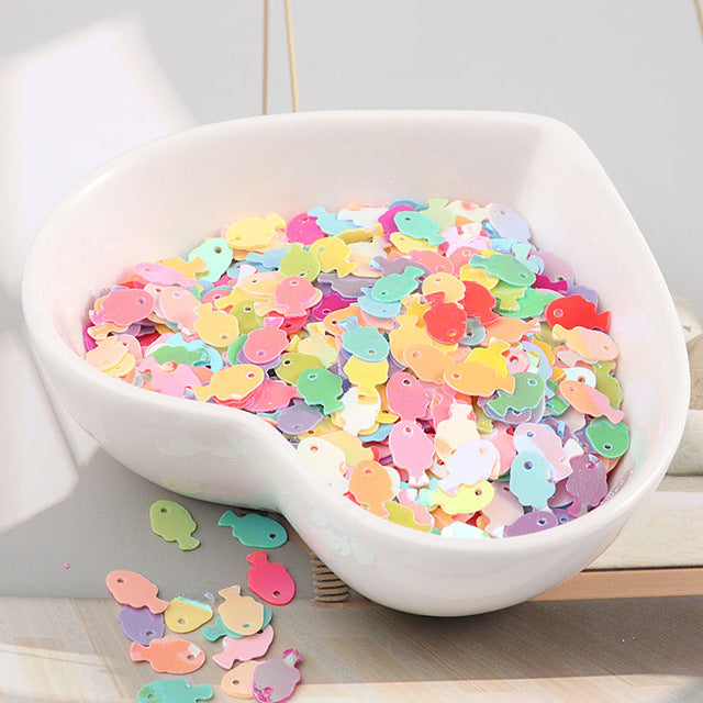 10g/bag Colorful Fish Sequins - Jeglow store