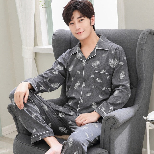 Spring  Autumn Men Sleepwear