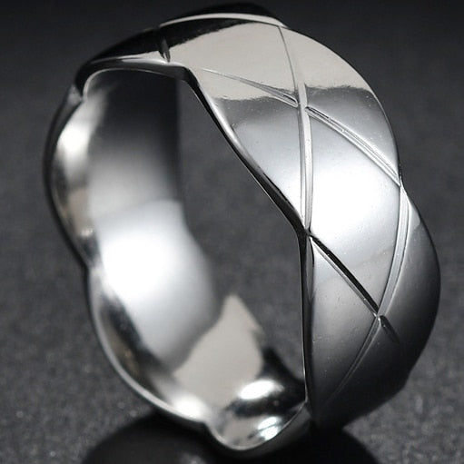 Stainless Steel Thin Blue Line Ring - Shopeasywear