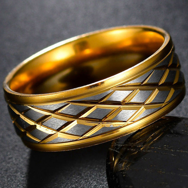 Stainless Steel Thin Blue Line Ring - Shopeasywear