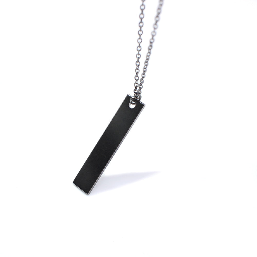 New Black Rectangle Pendant Necklace - Shopeasywear
