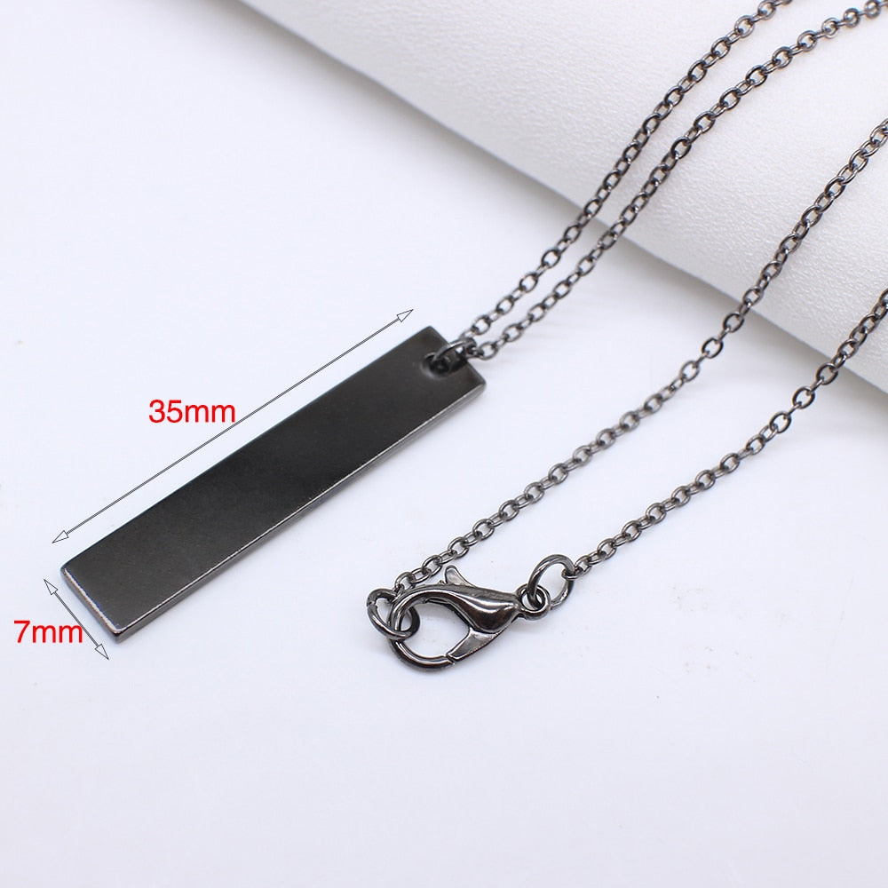 New Black Rectangle Pendant Necklace - Shopeasywear