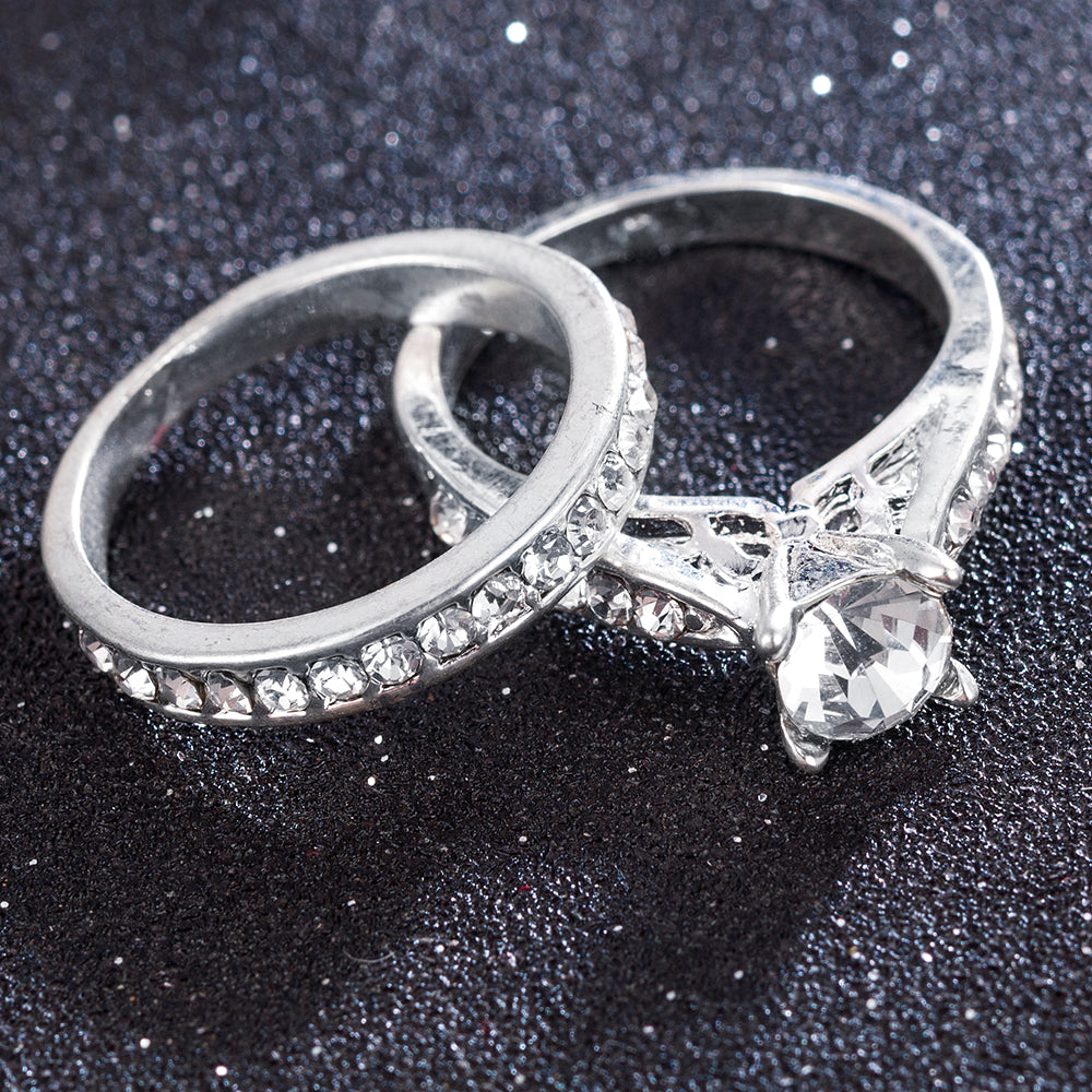 Crystal Engagement Wedding Rings For Women - Shopeasywear