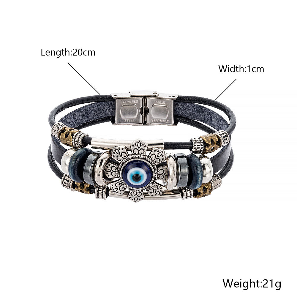 Punk Turkish Leather Bracelet - Shopeasywear
