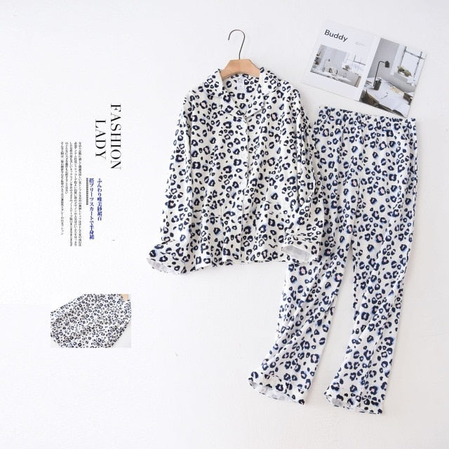 100% Brushed Cotton Women Pajama Sets - Jeglow store