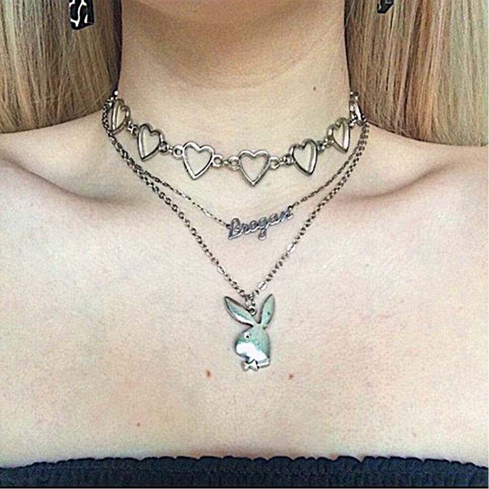 Cute play rabbit charm necklaces - Shopeasywear