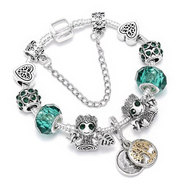 Kids Crystal Heart Beads Bracelets - Shopeasywear