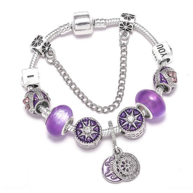 Kids Crystal Heart Beads Bracelets - Shopeasywear