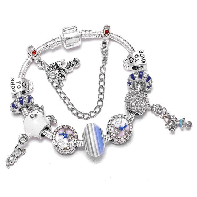 Kids Crystal Heart Beads Bracelets - Shopeasywear