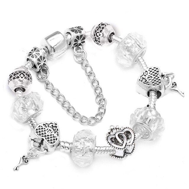 Kids Crystal Heart Beads Bracelets - Shopeasywear