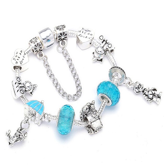 Kids Crystal Heart Beads Bracelets - Shopeasywear