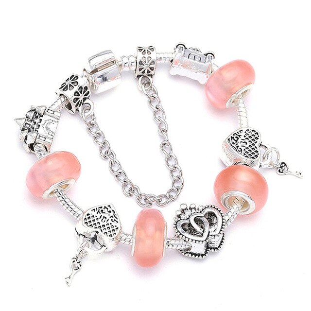 Kids Crystal Heart Beads Bracelets - Shopeasywear