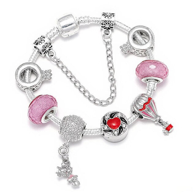 Kids Crystal Heart Beads Bracelets - Shopeasywear