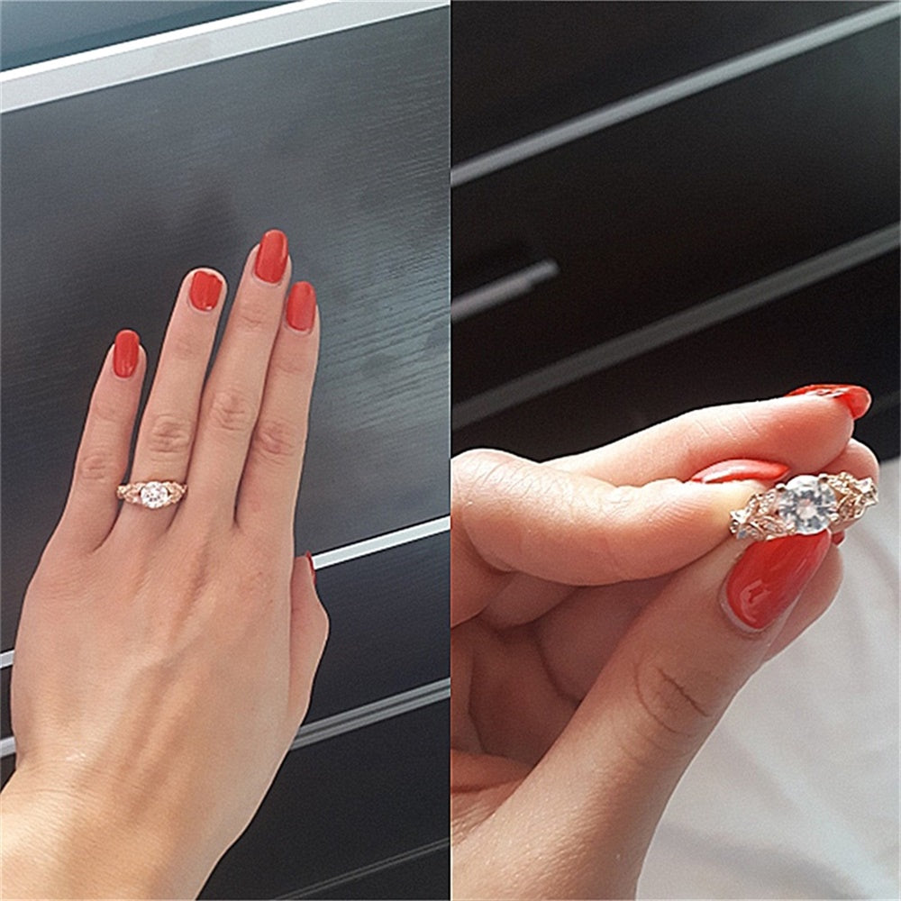 Women Leaf Engagement Rings - Shopeasywear