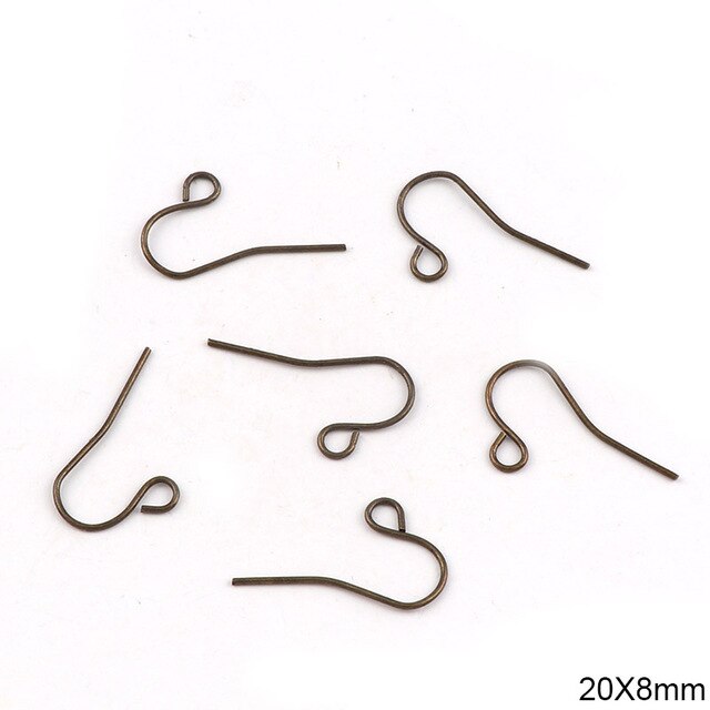 20x8mm Fashion Iron Ear Hook Wire Clasp No Bead Round Ball Charms Earring Hooks Ear Studs Wires DIY Earring Earstud Findings - Shopeasywear