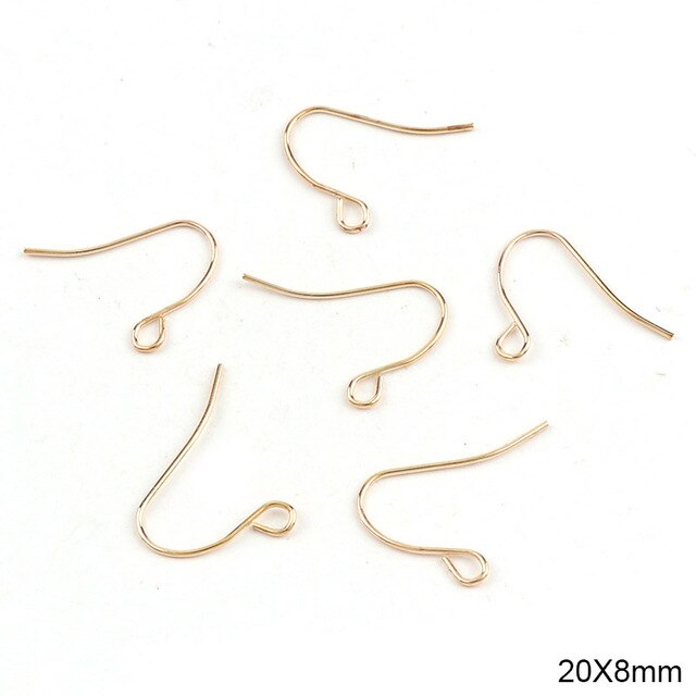 20x8mm Fashion Iron Ear Hook Wire Clasp No Bead Round Ball Charms Earring Hooks Ear Studs Wires DIY Earring Earstud Findings - Shopeasywear