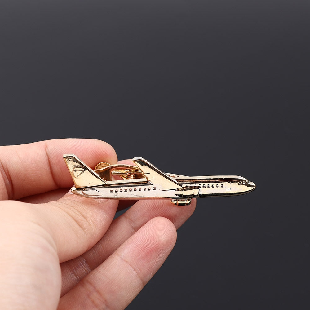 Airplane Shape Men Tie Clip - Shopeasywear