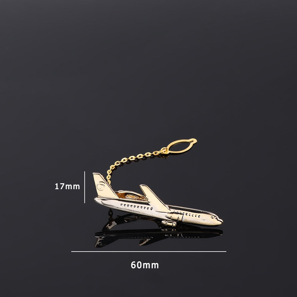 Airplane Shape Men Tie Clip - Shopeasywear