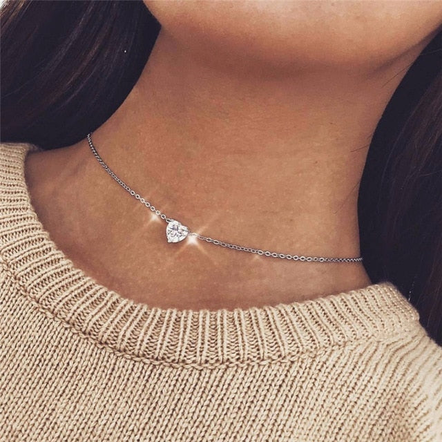 Tiny Heart Star Necklace