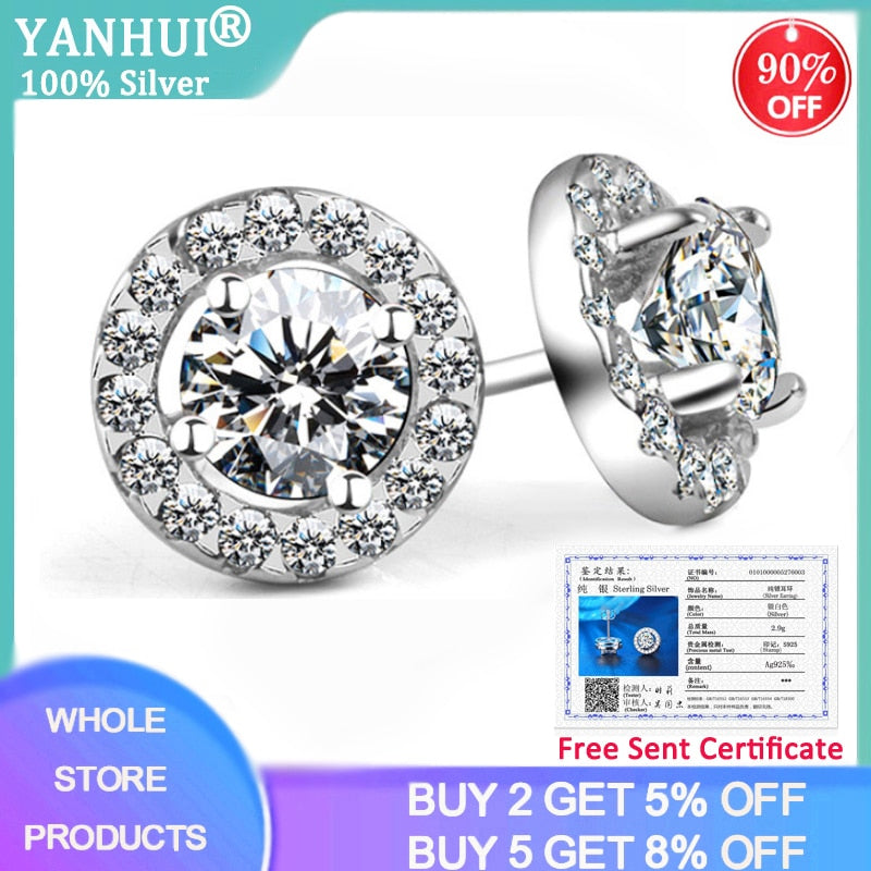 Small Zirconia Diamond Earrings For Women - Shopeasywear