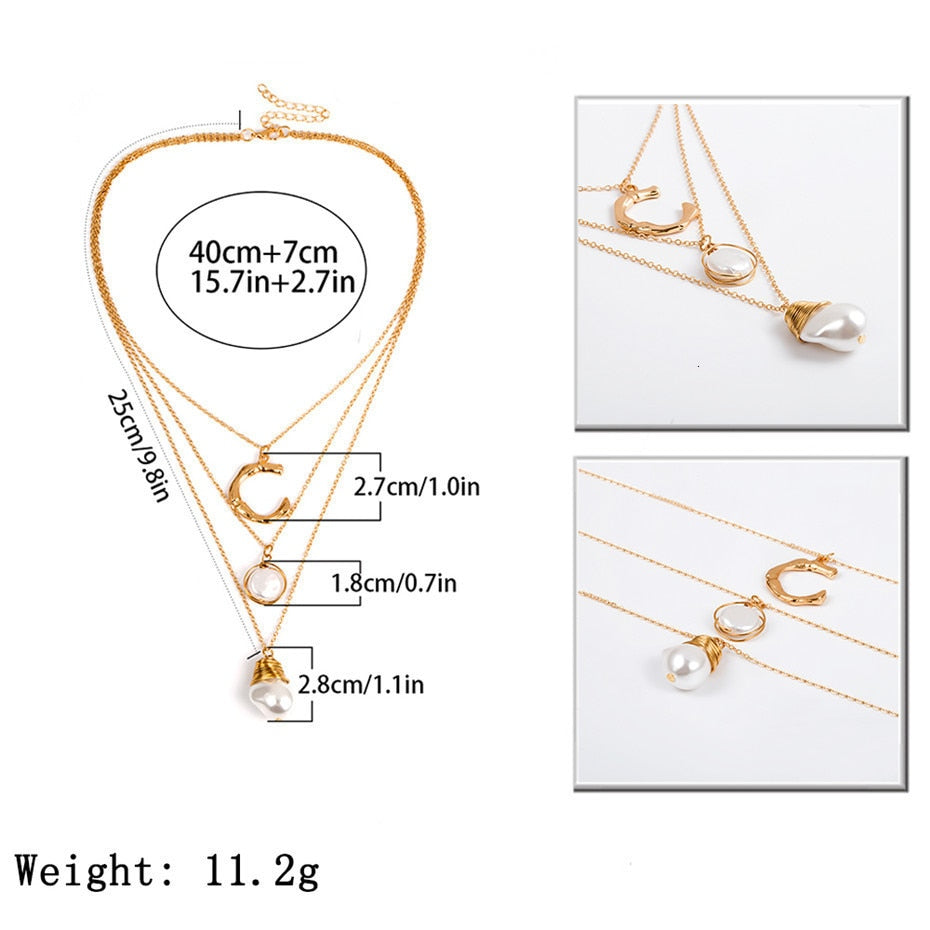 Simulated Pearl Choker Necklace