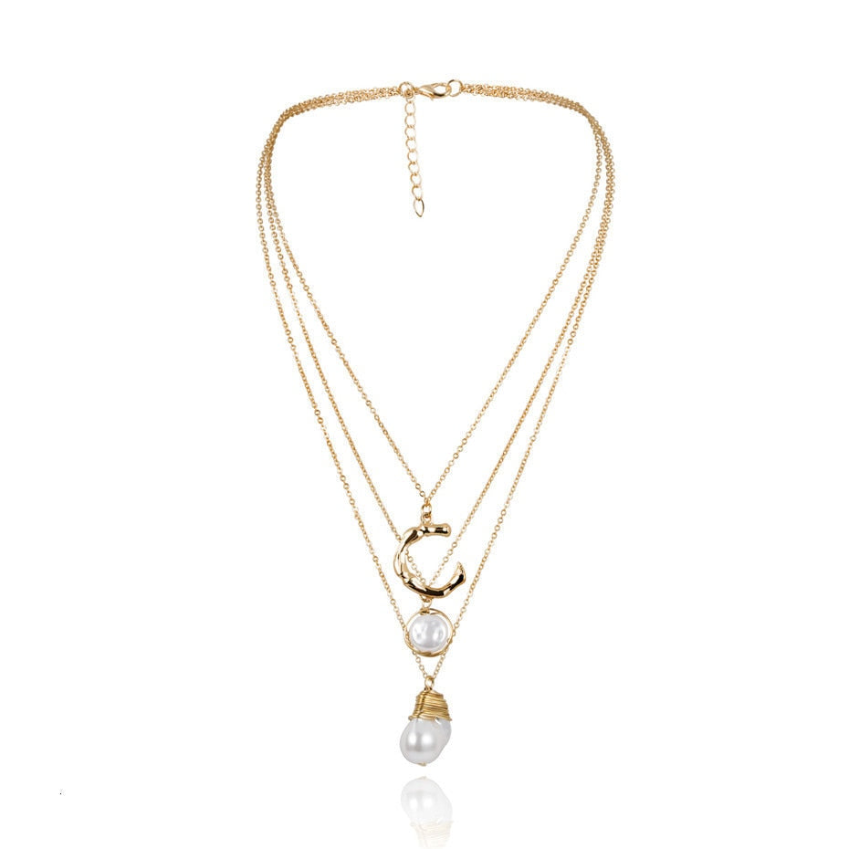 Simulated Pearl Choker Necklace