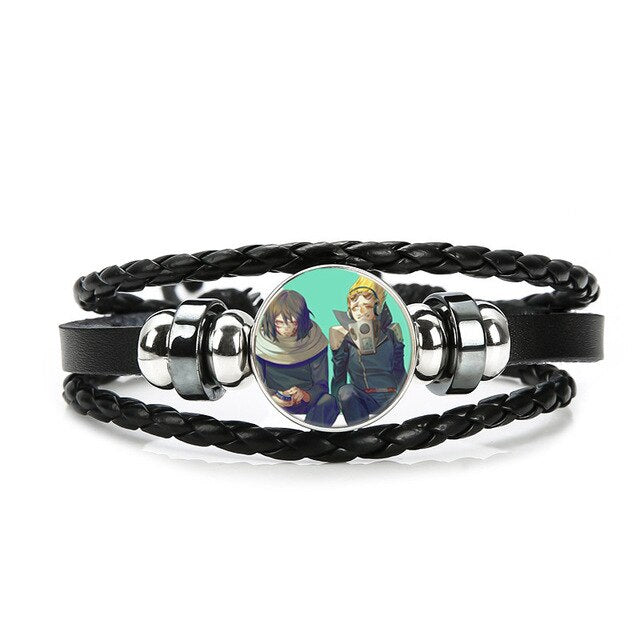 Boku No Hero Academia Bracelet My Hero Academia Charms Bracelet Kids Boy Punk Multilayer Leather Bracelets Jewelry - Shopeasywear