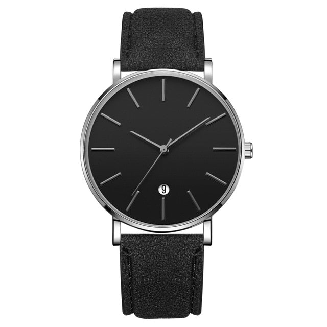 Synthetic Leather Analog Quartz Watch - Shopeasywear
