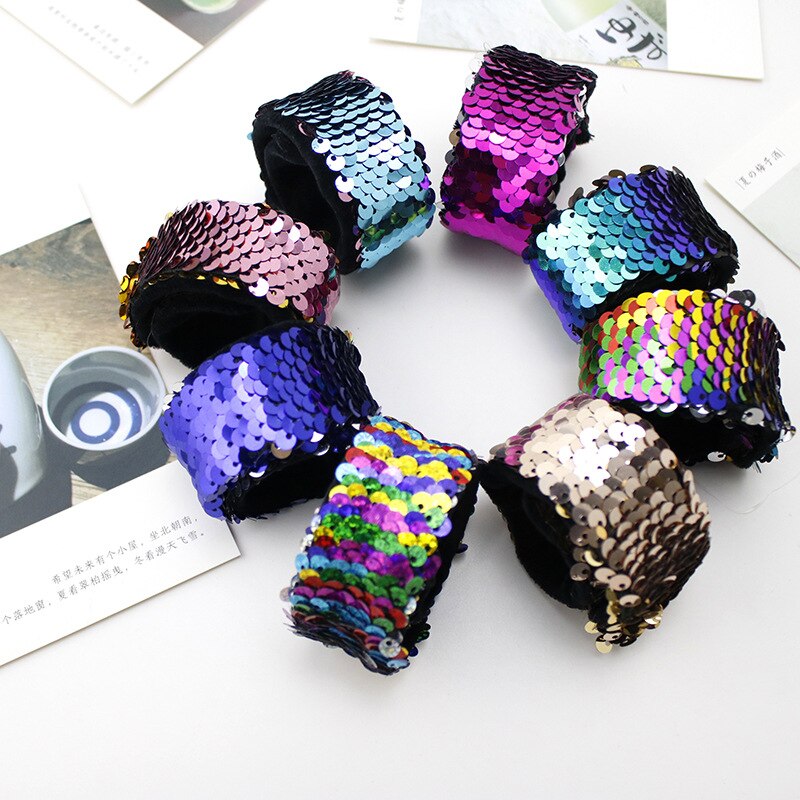 Glitter Sequin Slap Bracelet for Children - Shopeasywear