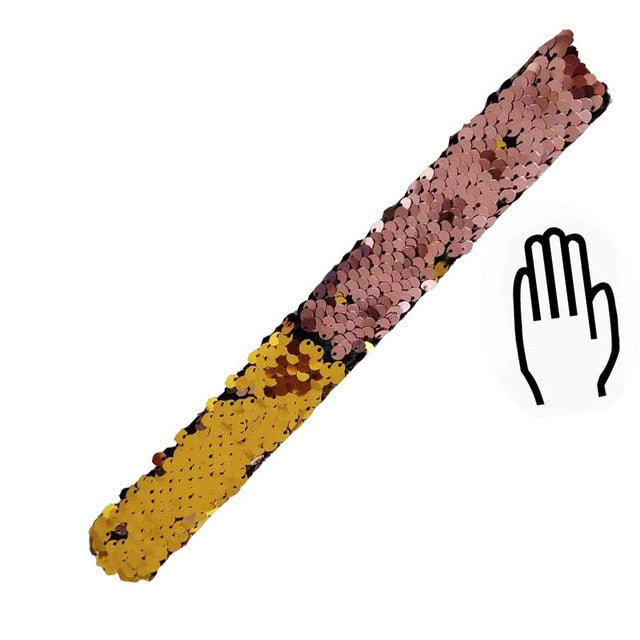 Glitter Sequin Slap Bracelet for Children - Shopeasywear