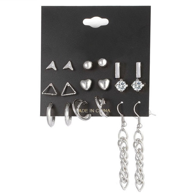 Minimalist Mixed Small Earrings Set - Shopeasywear