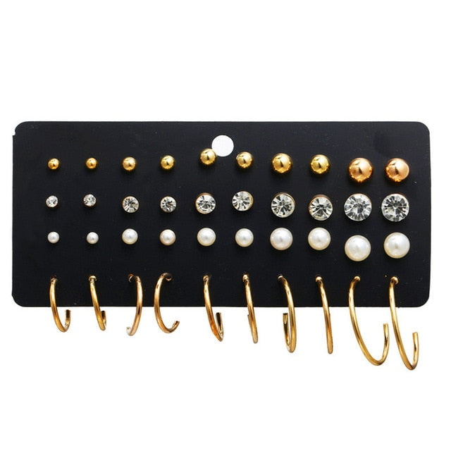 Minimalist Mixed Small Earrings Set - Shopeasywear