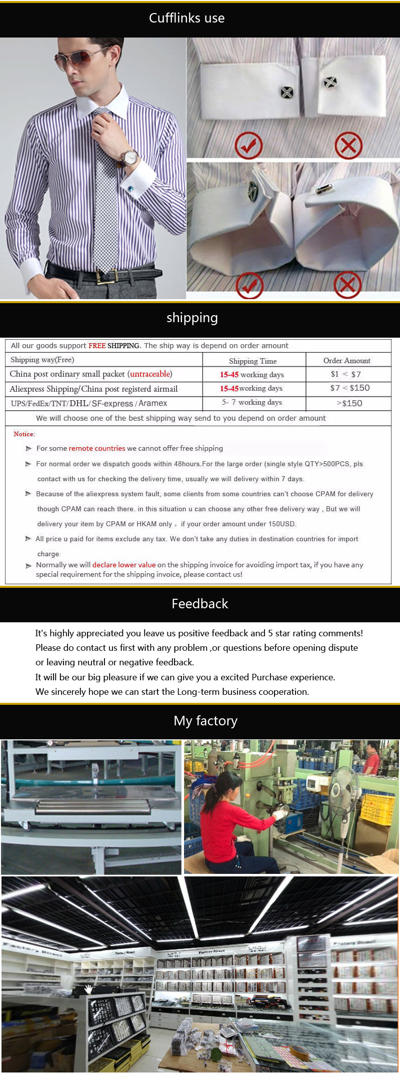 New High Quality Cuff links - Shopeasywear