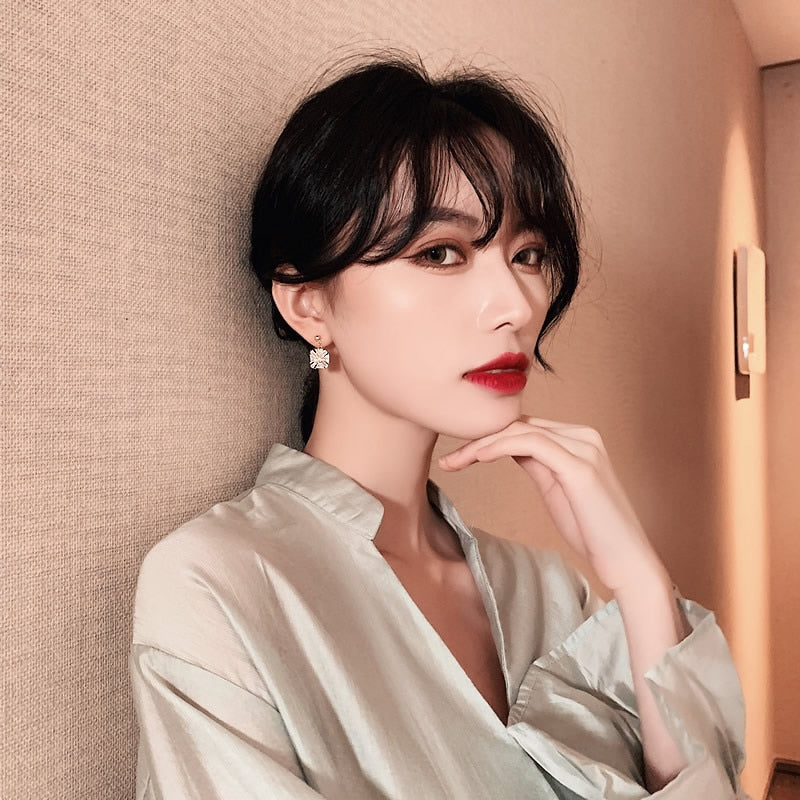 Crystal Square Women Dangle Earrings - Shopeasywear