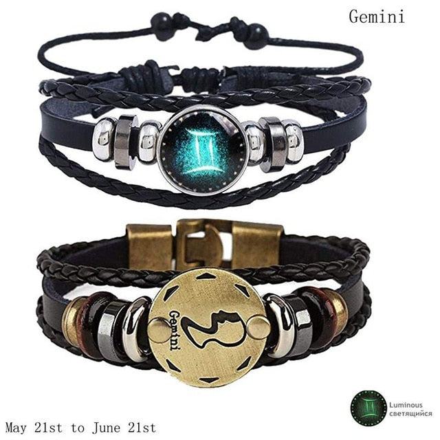Luminous Charm Leather Bracelet - Shopeasywear