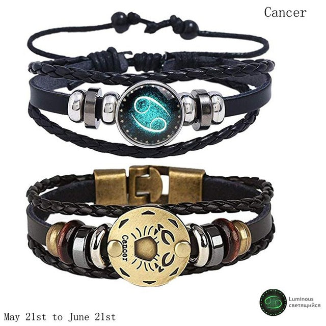 Luminous Charm Leather Bracelet - Shopeasywear