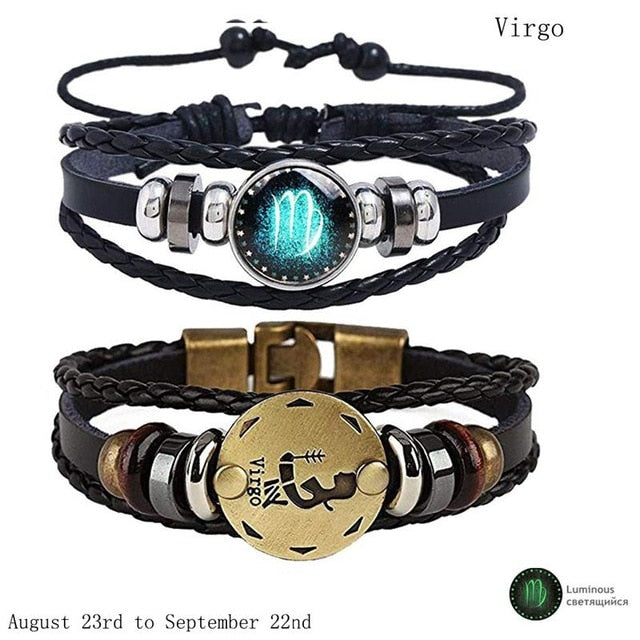 Luminous Charm Leather Bracelet - Shopeasywear