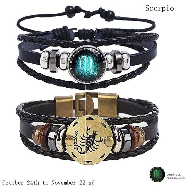 Luminous Charm Leather Bracelet - Shopeasywear