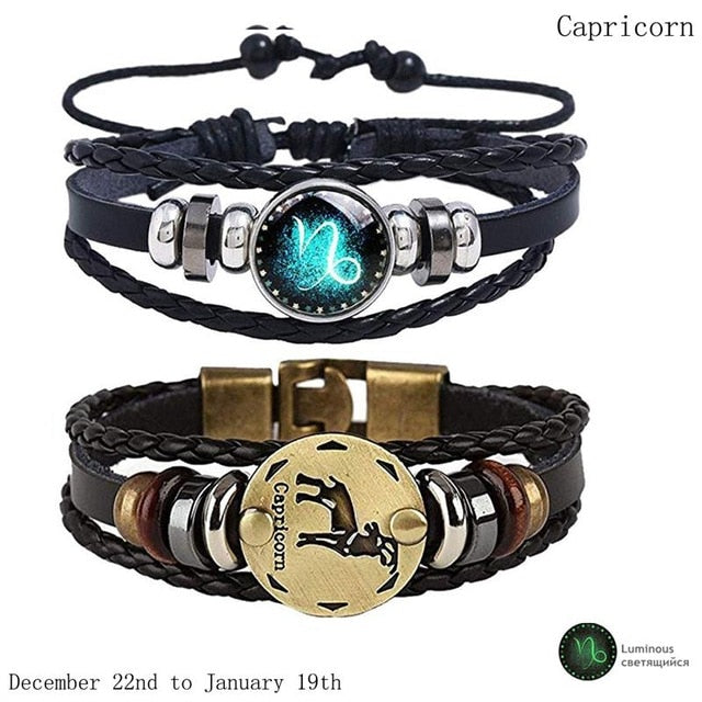 Luminous Charm Leather Bracelet - Shopeasywear