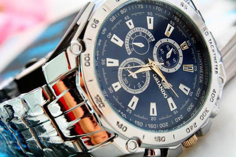 Silver Stainless Steel Men's Watches - Shopeasywear