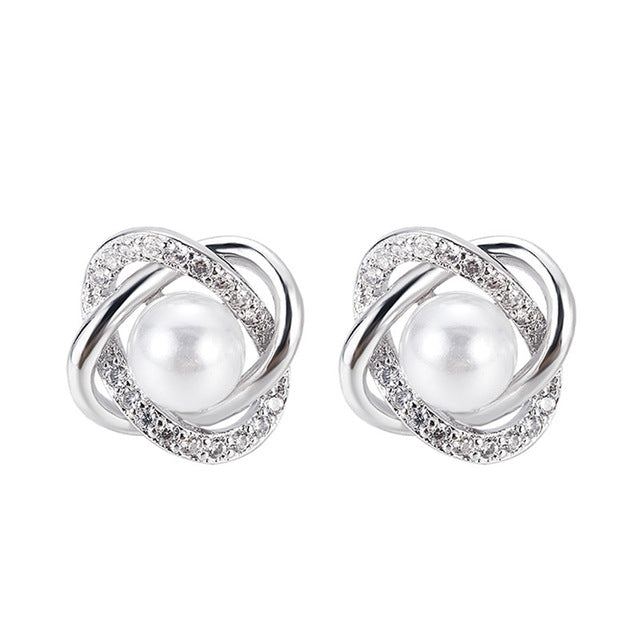 Star Pearl Ear Stud Earrings For Women - Shopeasywear