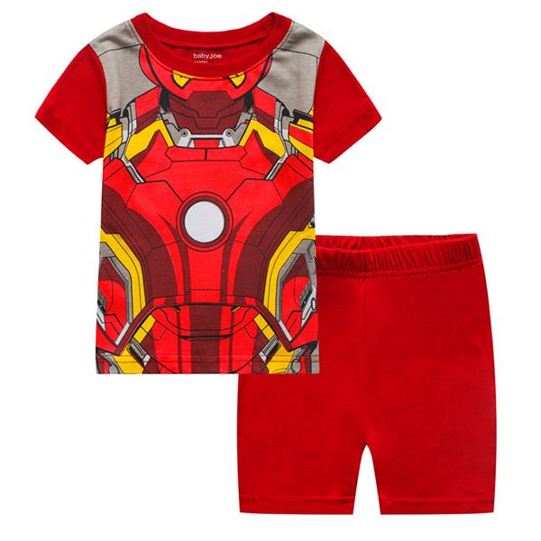 Captain America Summer Short Sleeve Children Pajamas
